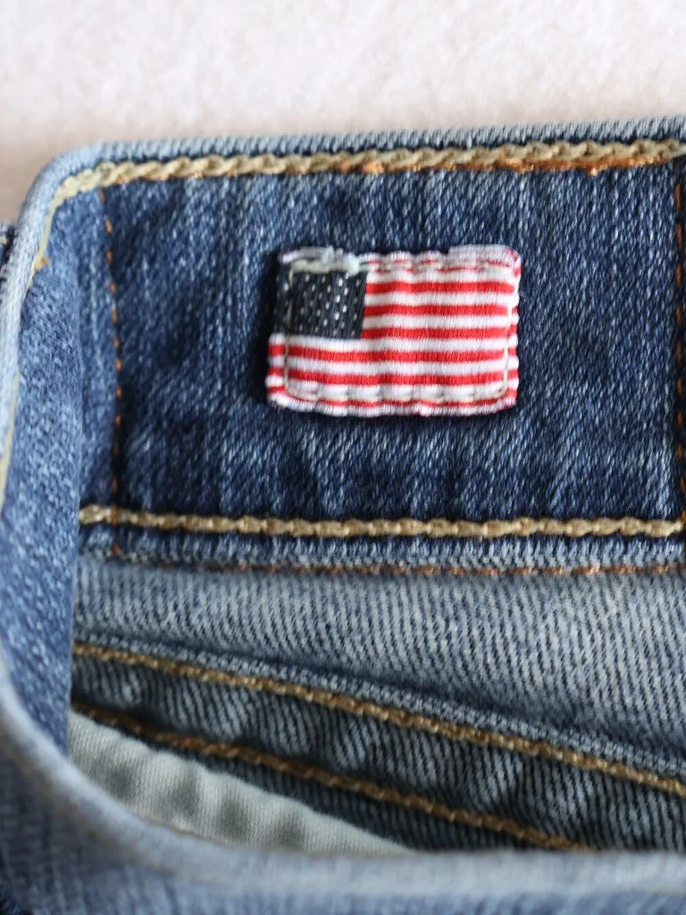 True Religion Ricky Relaxed Straight Jeans Mens 34x32 Flap Pocket Y2K